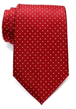 Retreez Pin Dots Woven Microfiber Men's Tie Necktie - Various Colors